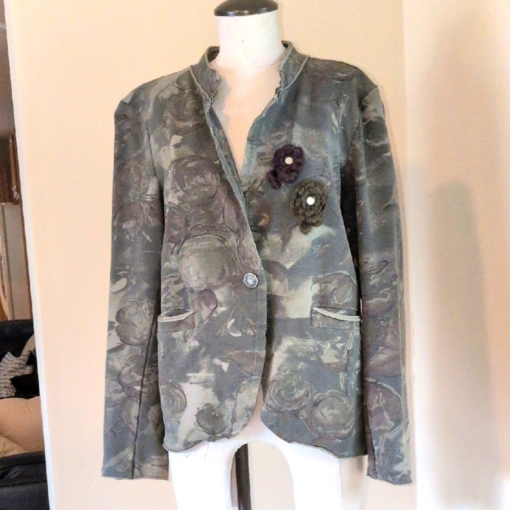 Baci Made In Italy XL Floral Women's Blazer Jacket
